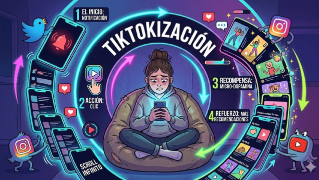 imagen Tiktokización: el "loop" de contenidos cortos atrapa al cerebro en una dinámica de gratificación inmediata