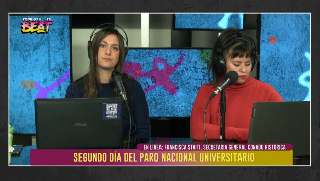 imagen Las declaraciones de Francisca Staiti, secretaria general de Conadu Histórica, sobre el paro universitario