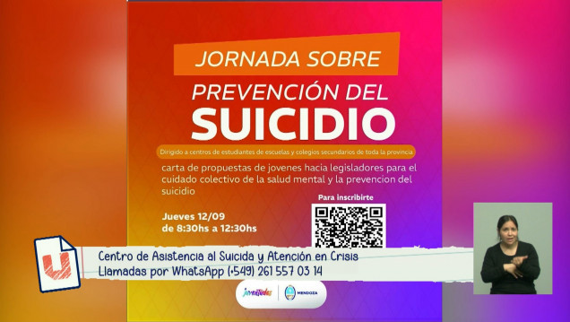 imagen Septiembre, jornada sobre prevención del suicidio