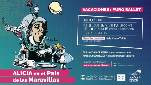 imagen "Alicia en el país de las maravillas", por el ballet de la UNCUYO