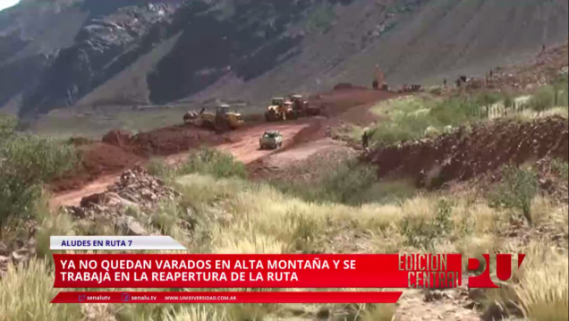 imagen Trabajan en la Ruta 7 por aludes
