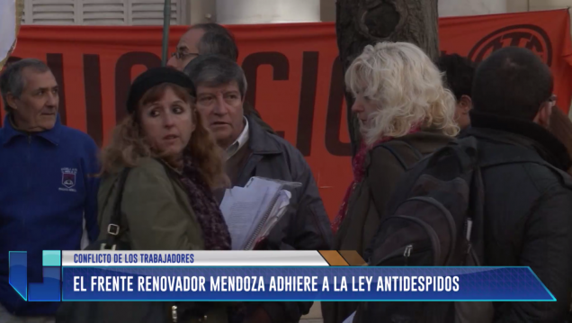 imagen El Frente Renovador Mendoza adhiere a la ley antidespidos