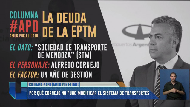imagen COLUMNA APD: POR QUÉ CORNEJO NO PUDO MODIFICAR EL SISTEMA DE TRANSPORTES