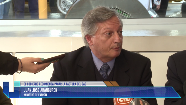 imagen El gobierno recomienda pagar la factura de gas