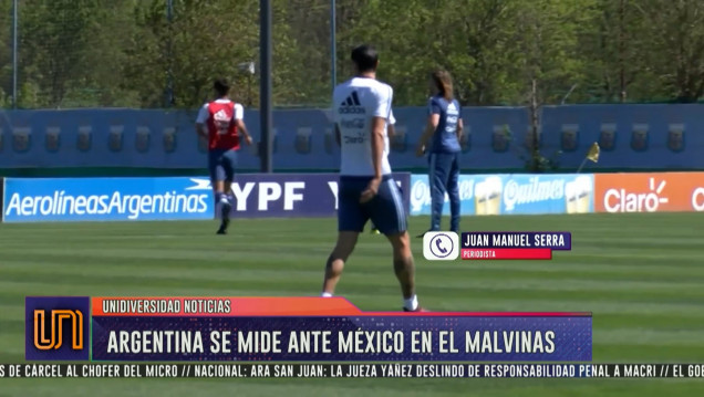 imagen Todo listo para que Argentina se mida ante México en el Malvinas