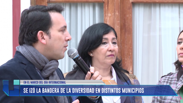 imagen Se izó la bandera de la diversidad en distintos municipios