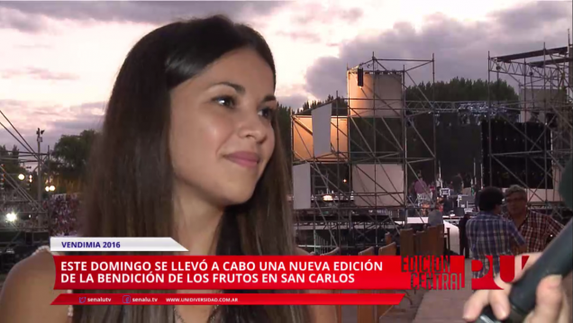 imagen Evely Neila, ex reina de San Carlos, estuvo presente en la Bendición de los Frutos