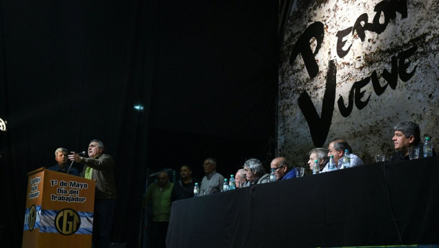imagen Schmid, único orador en el acto de la CGT, negó confrontaciones