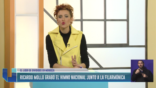 imagen Mollo grabó el himno nacional junto a la filarmónica