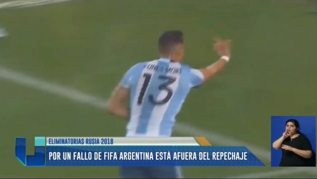 imagen Rusia 2018: Por un fallo de la Fifa, Argentina está fuera del repechaje