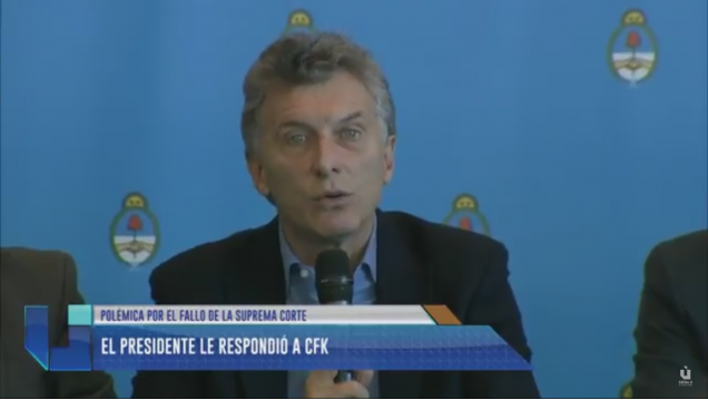 imagen Macri respondió a los dichos de la expresidenta