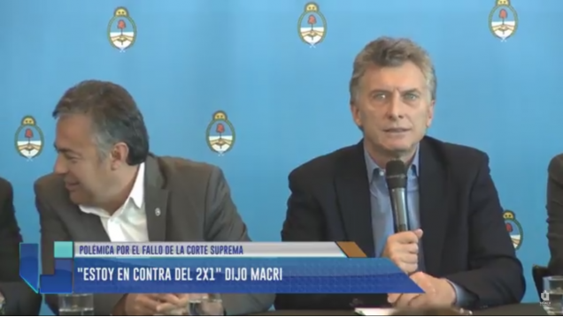 imagen Macri se manifestó en contra del fallo del 2x1