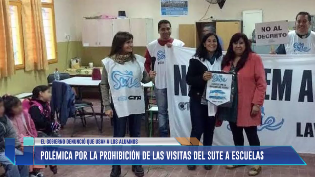 imagen Polémica por la prohibición de las visitas de SUTE a las escuelas