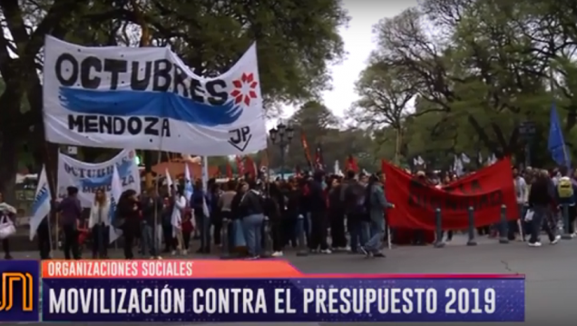 imagen Movilización en Mendoza contra el Presupuesto 2019