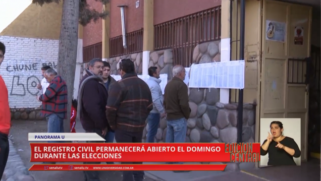 imagen El Registro Civil permanecerá abierto el 25