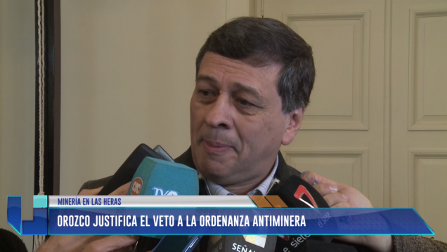 imagen Orozco justifica el veto a la ordenanza antiminera