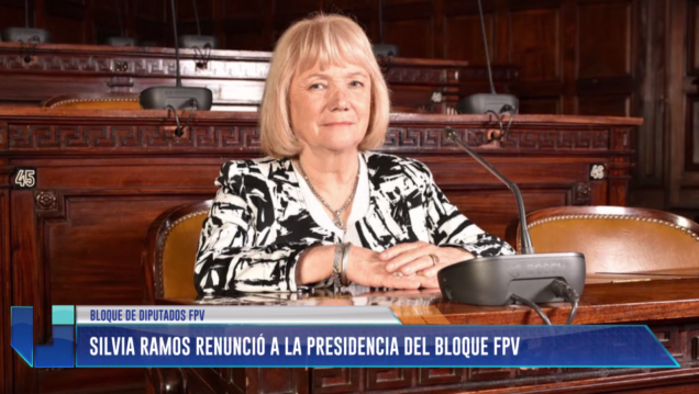 imagen Silvia Ramos renunció a la presidencia del bloque del FpV