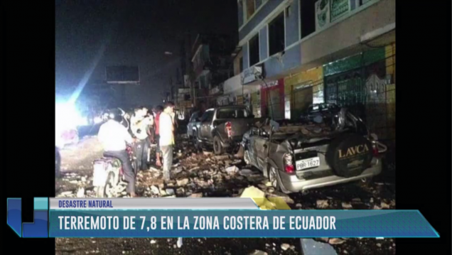 imagen Terremoto de 7,8 en la zona costera de Ecuador