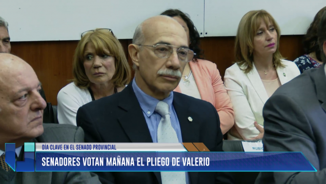 imagen Senadores votan mañana el pliego de Valerio