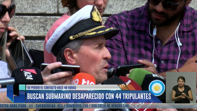 imagen Sigue la búsqueda de submarino "Ara San Juan"