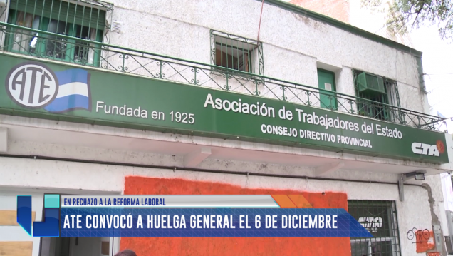 imagen ATE se suma y convoca a paro general el 6 de diciembre