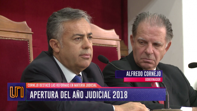 imagen En la apertura del año judicial, Cornejo defendió su gestión