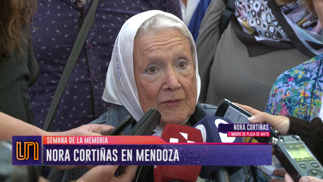 imagen En la previa del 24 de marzo, Nora Cortiñas visitó Mendoza
