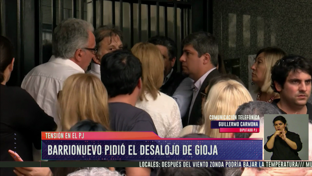 imagen PJ intervenido: Barrionuevo pidió el desalojo de Gioja