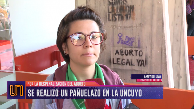 imagen Aborto legal: realizaron un pañuelazo en la UNCUYO