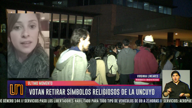 imagen Votaron retirar símbolos religiosos de la UNCUYO