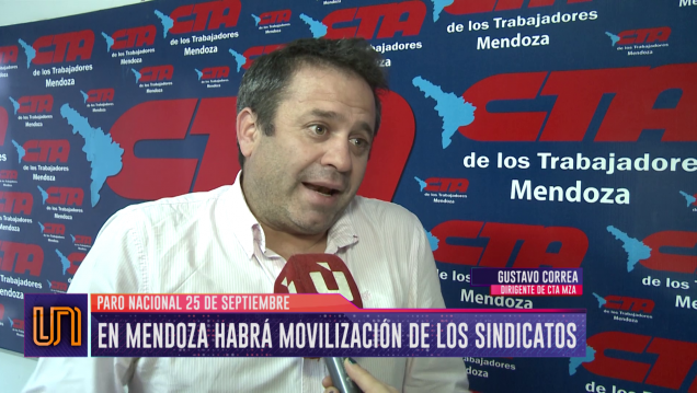 imagen En Mendoza habrá movilziación de los sindicatos en el paro del martes