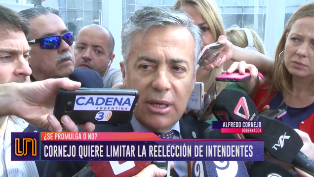 imagen Cornejo quiere limitar la reelección de intendentes
