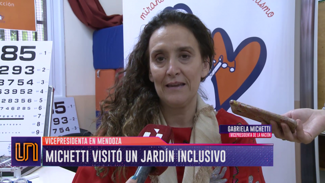 imagen Michetti visitó un jardín inclusivo en Godoy Cruz