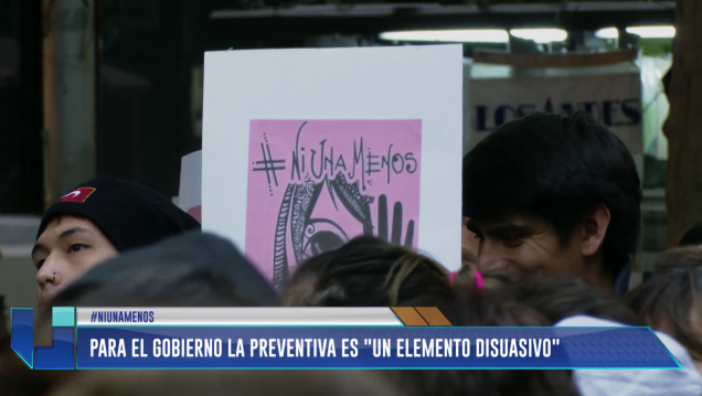 imagen #NiUnaMenos: Para el gobierno la preventiva es "un elemento disuasivo"
