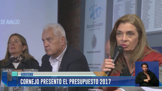 imagen Cornejo presentó el presupuesto 2017