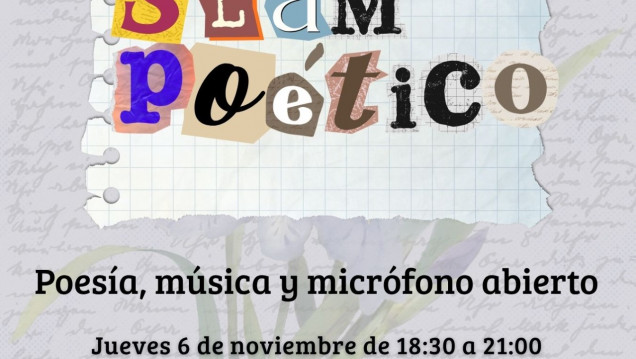 imagen Slam Poético: un encuentro que combina poesía, música y micrófono abierto