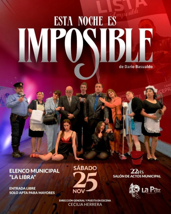 imagen "Esta noche es imposible", una obra que apuesta a generar teatro en La Paz