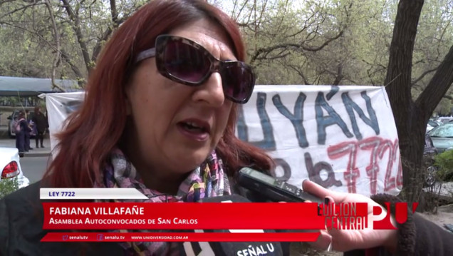 imagen Acampe por la ley 7722 