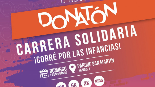 imagen Llega la cuarta edición del Donatón: corré por las infancias mendocinas