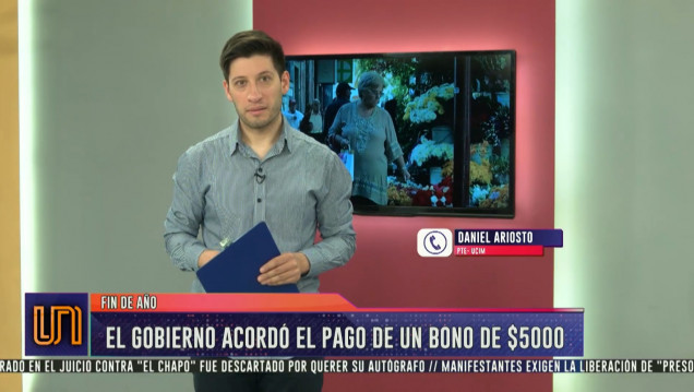 imagen El Gobierno acordó el pago de un bono de $5000