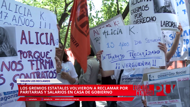 imagen Fuertes protestas de gremios estatales