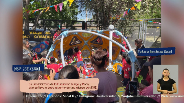 imagen Más de cien escuelas rurales de Mendoza ya tienen el juego "Domo Cósmico" para niños y niñas