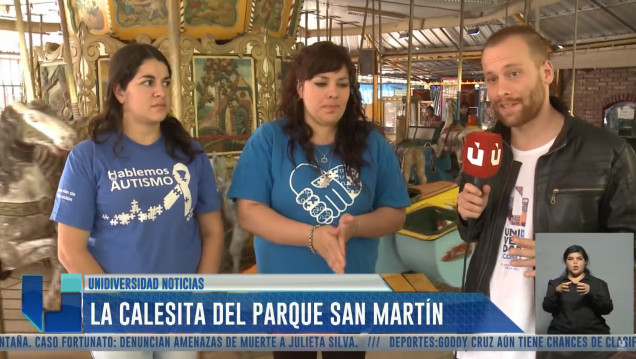 imagen La calesita del Parque San Martín, un abrazo circular para chicos autistas