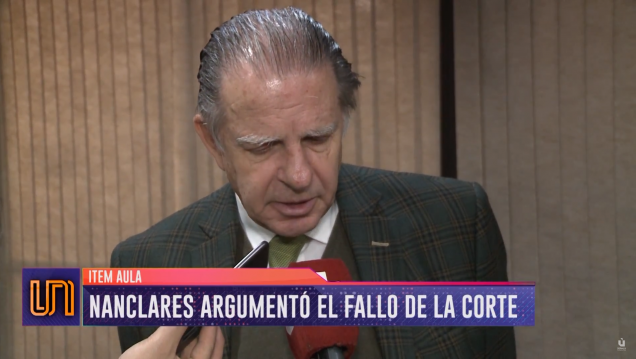 imagen Nanclares argumentó el fallo de la Corte por el ítem aula