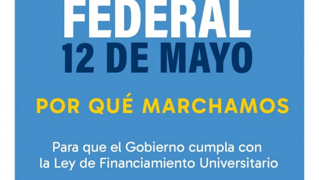 imagen Esta tarde se realiza la Cuarta Marcha Federal Universitaria 