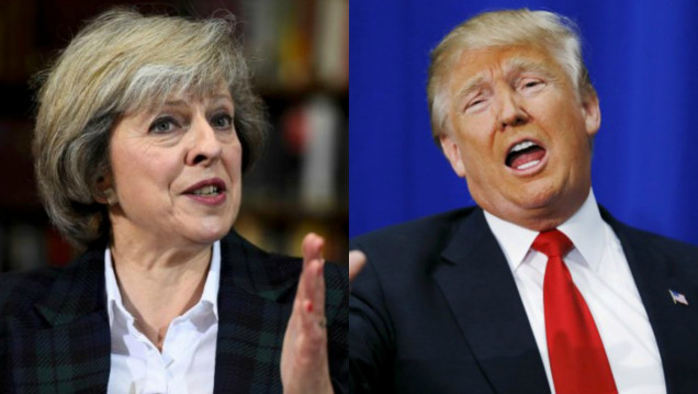 imagen Theresa May será la primera jefa de Estado en reunirse con Donald Trump