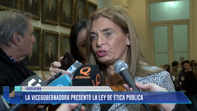 imagen La vicegobernadora presentó la Ley de Ética Pública