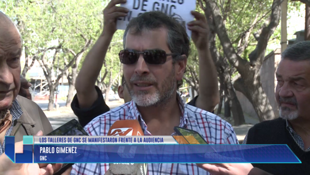imagen Los talleres de GNC se manifestaron frente a la audiencia