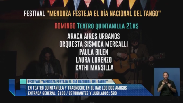 imagen Mendoza festeja el Día Nacional del Tango: La programación