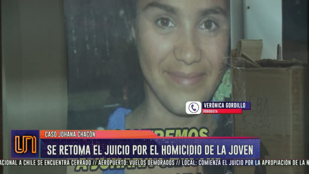imagen Se retomó el juicio por el homicidio de Johana Chacón
